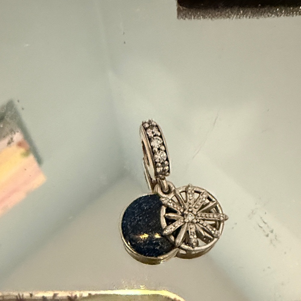 Pandora dazzling wishes fireworks dangling charm “best is yet to come to come””